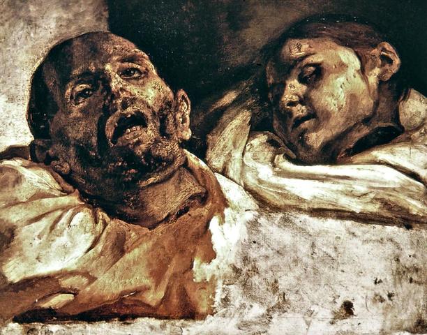 Th. Géricault, Teste di giustiziati, 1817-19 circa