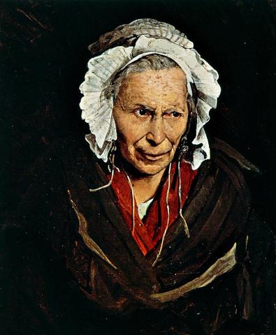 Th. Géricault, Testa di alienata, 1819-23