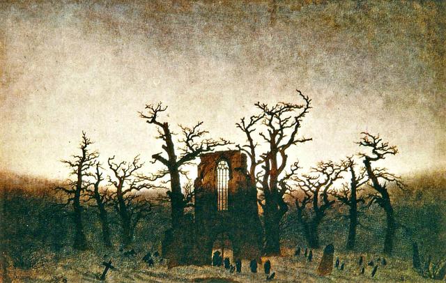 C. D. Friedrich, Abbazia nel querceto, 1809-1810