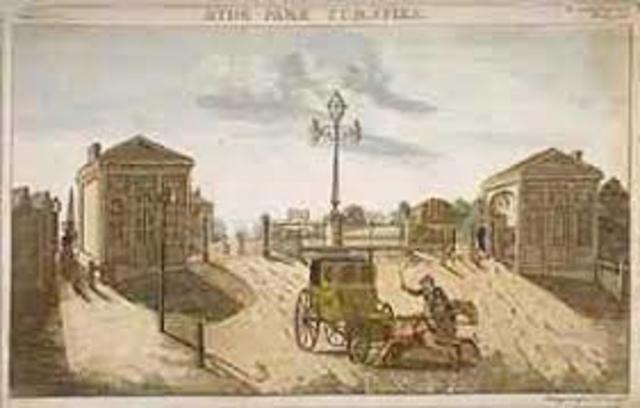 The first turnpike roads open.