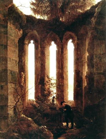 C. D. Friedrich, La tomba di Ulrich von Hutten, 1823-24