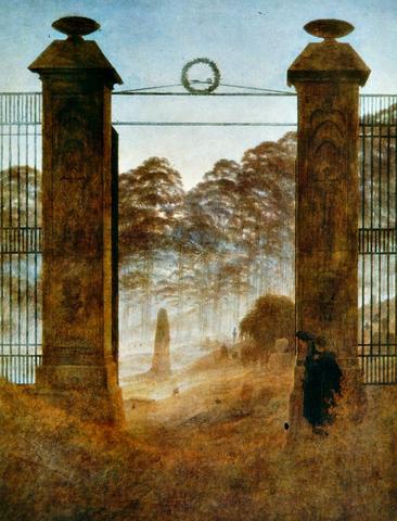 D. Friedrich, Ingresso al cimitero, 1824-28