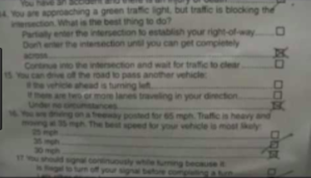 Driver License examinations were Required for Original Licenses