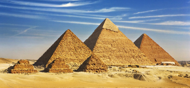 Bouw van piramides in Egypte