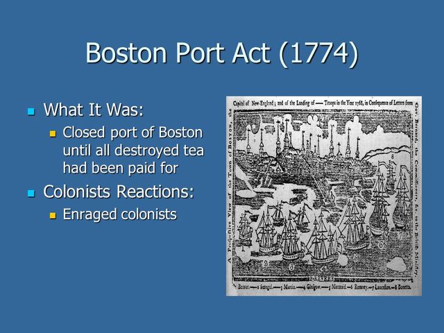 The Boston Port Act
