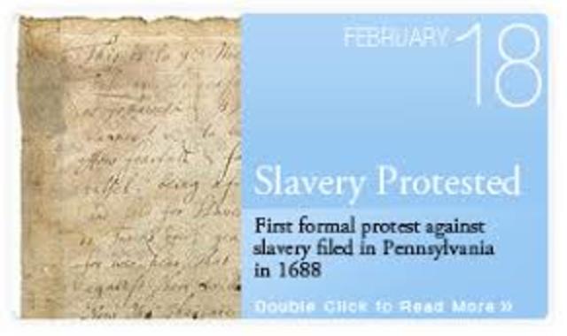 Germantown Quakers adopted first antislavery resolution in America