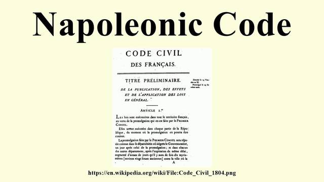 Napoleonic Code