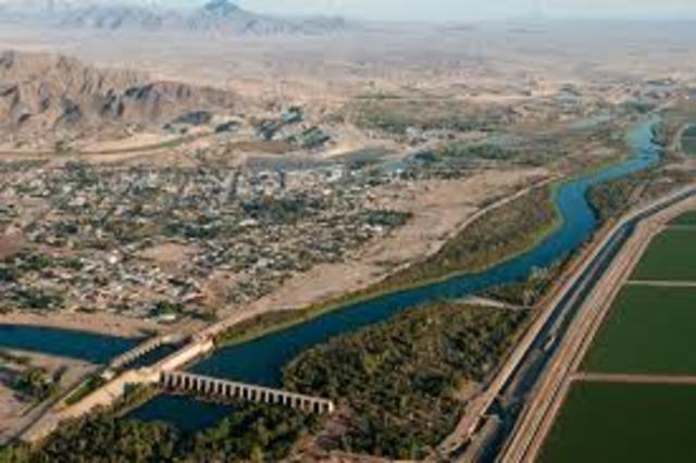 Morelos Dam, Mexican Border, & El Golfo de Santa Clara. (Event #6)