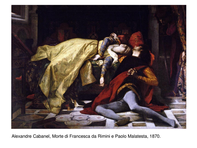 A. Cabanel, Morte di Francesca da Rimini e Paolo Malatesta, 1870