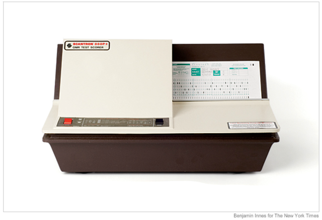 Scantrons were Used for Easier Grading.