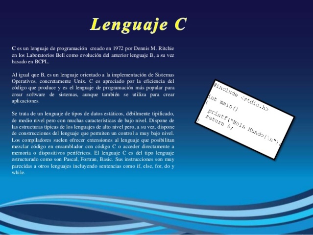 crean el lenguaje de programación C.