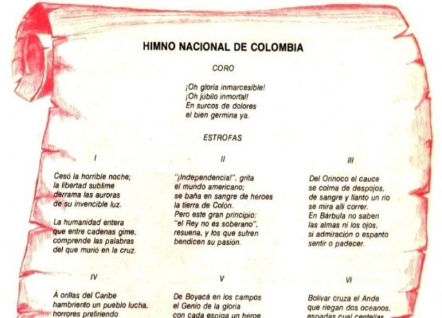himno nacional de Colombia
