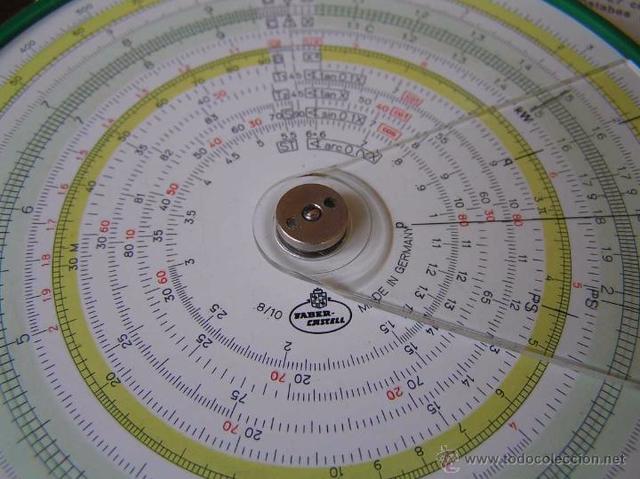regla de calculo circular analógica