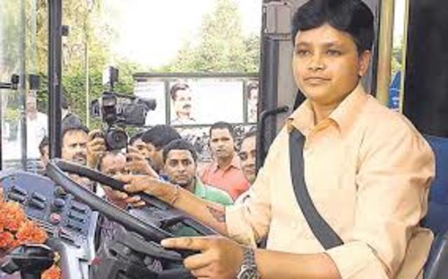 First female bus driver in india