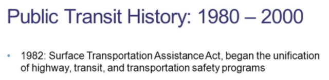 The surface transportation act