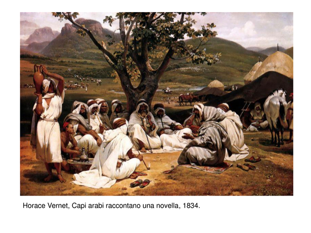 Horace Vernet, Capi arabi raccontano una novella, 1834