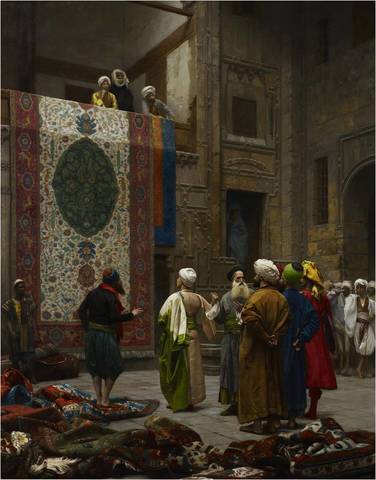Jean-Léon Gérôme, Il mercato di tappeti  al Cairo, 1887.