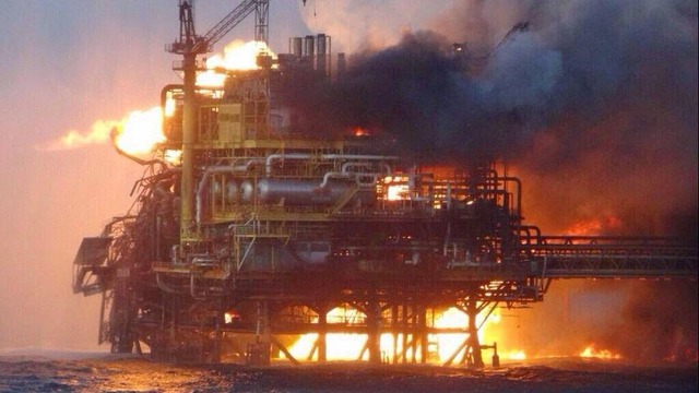 Oil Plant Explosion in Gulf of Mexico