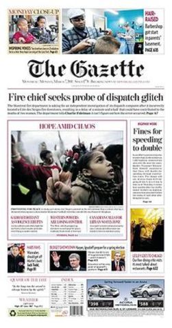 Creation of The Montreal Gazette newspaper