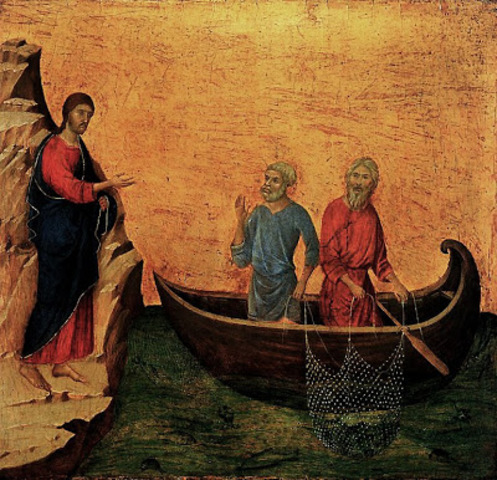 Duccio.- Jesús llamando a los Apóstoles
