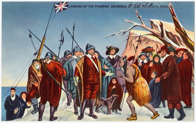 Pilgrims settle Plymouth