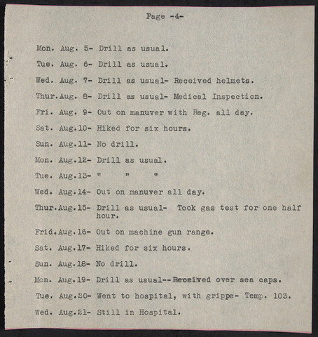 Conditions for a soldier