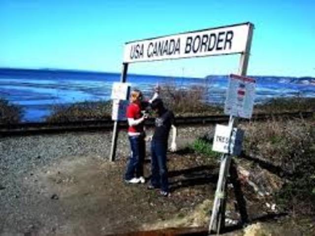 Border between New Hampshire and Canada