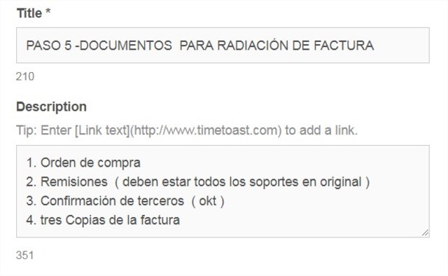 PASO 5 -DOCUMENTOS  PARA RADIACIÓN DE FACTURA