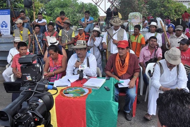 Rueda de prensa para comunicar el inicio de la Minga indígena