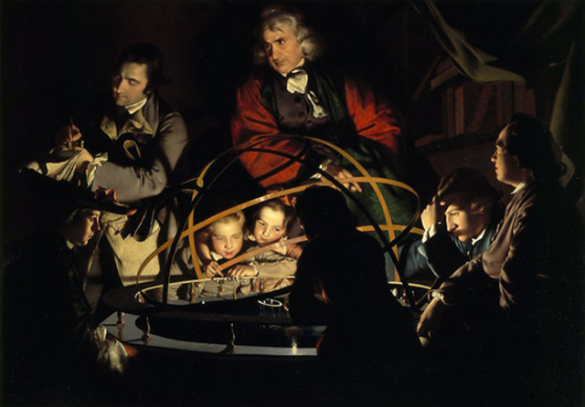 A Philosopher Giving a Lecture at the Orrery, 1763-1765, Joseph Wright of Derby, English