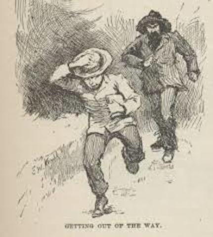 Huck Finn gets took by father