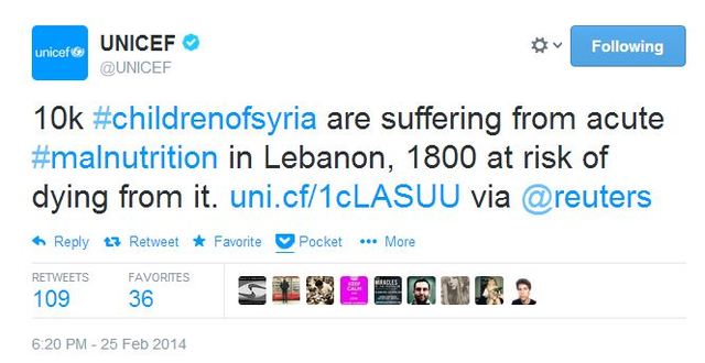 Syrian Refugees at risk of Malnutrition