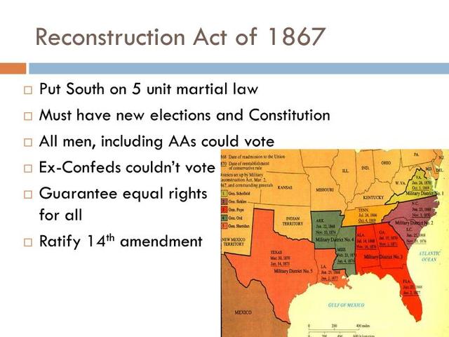 Reconstruction act of 1867
