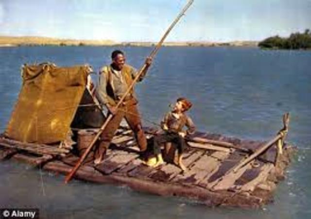 Huck and Jim run away