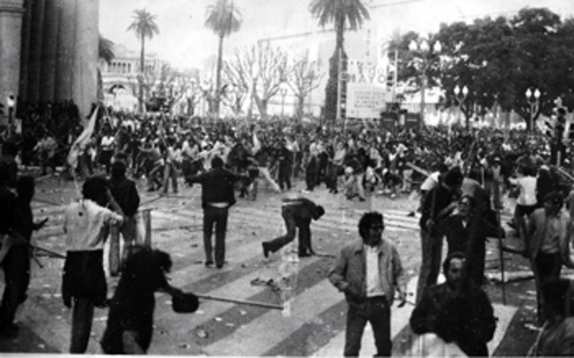 Enfrentamiento en Plaza de Mayo
