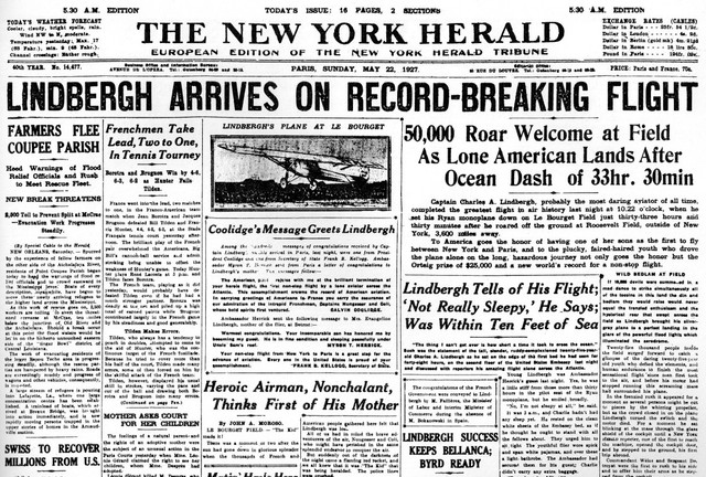 Charles Lindbergh's Trans-Atlantic Flight