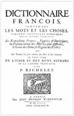(L)-César-Pierre Richelet auteur d'un des premiers dictionnaires de la langue française