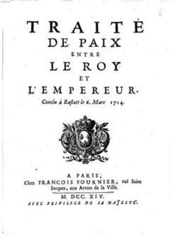(H)-Traité de Rastatt ou d'Utrecht: Fin de la guerre de Succession d'Espagne