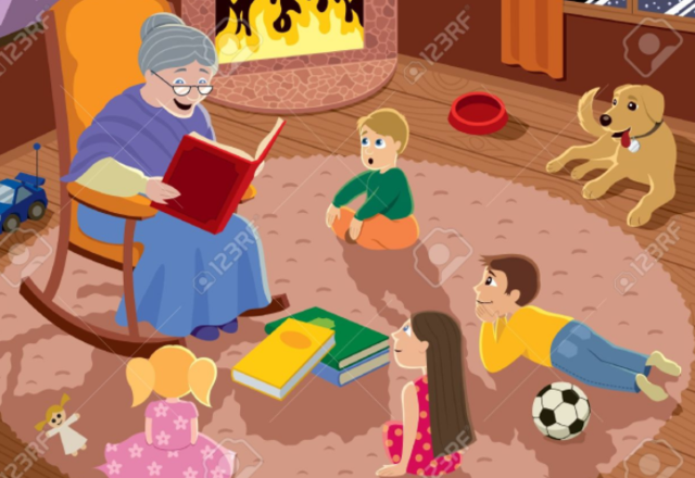 la abuelita y sus nietos