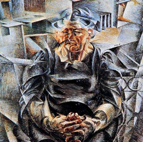 U. Boccioni, Volumi orizzontali (La madre), 1912