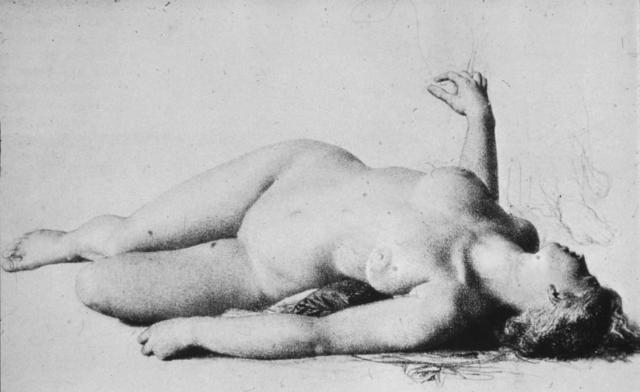 Charles Gleyre, Studio per Baccante, 1846 ca