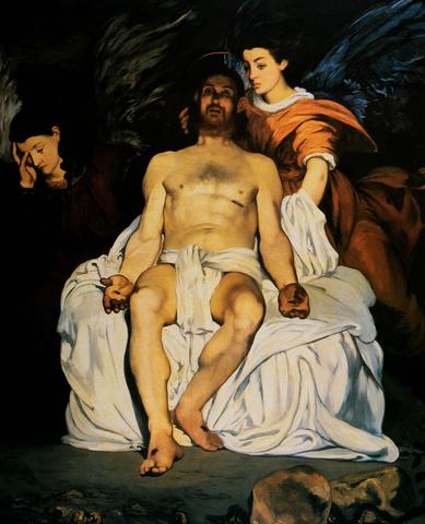 Ed. Manet, Cristo morto e due angeli, 1864