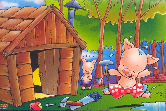 De la siguiente manera el segundo cerdito se le presenta un señor el cual le ofreció madrera sin ningún costo.