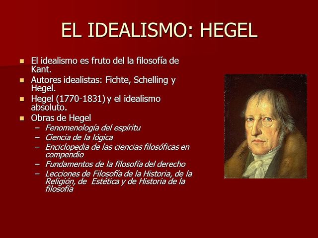 Hegel, Idealista