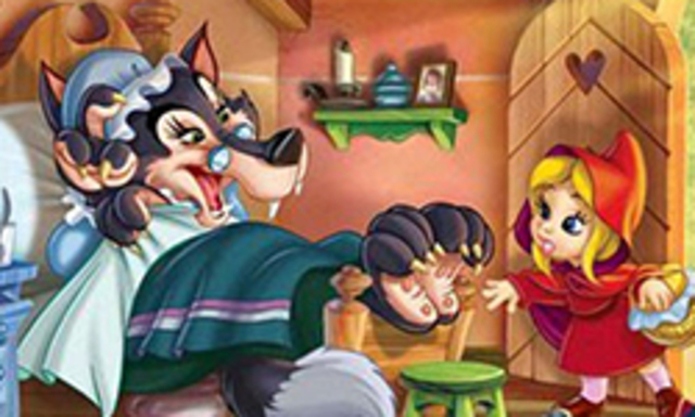 De esta manera el lobo ya se ha comido ala abuela y el se disfraz como la abuela para poderse comer a caperucita y así quedar bien lleno.