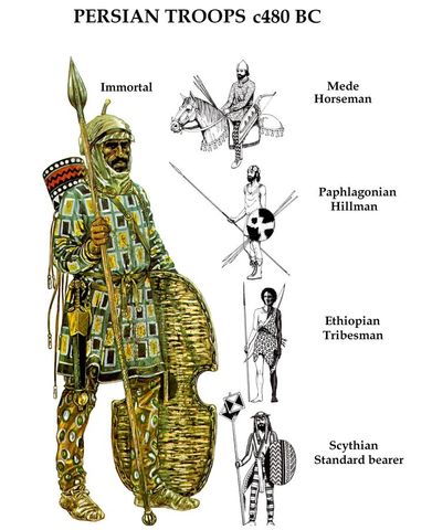 Persian Empire elite force of soldiers