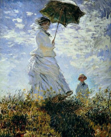 C. Monet, La passeggiata. Donna col parasole, 1875