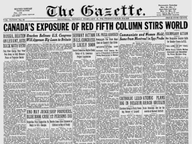 Creation of the Montreal Gazette newspaper
