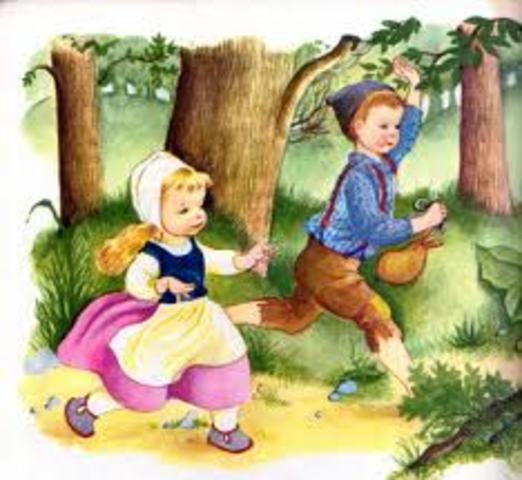dejan a hansel y gretel en el bosque