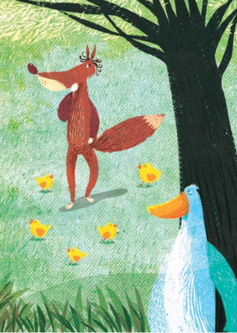 Cuando la señora zorra olvido de que se alimentaba